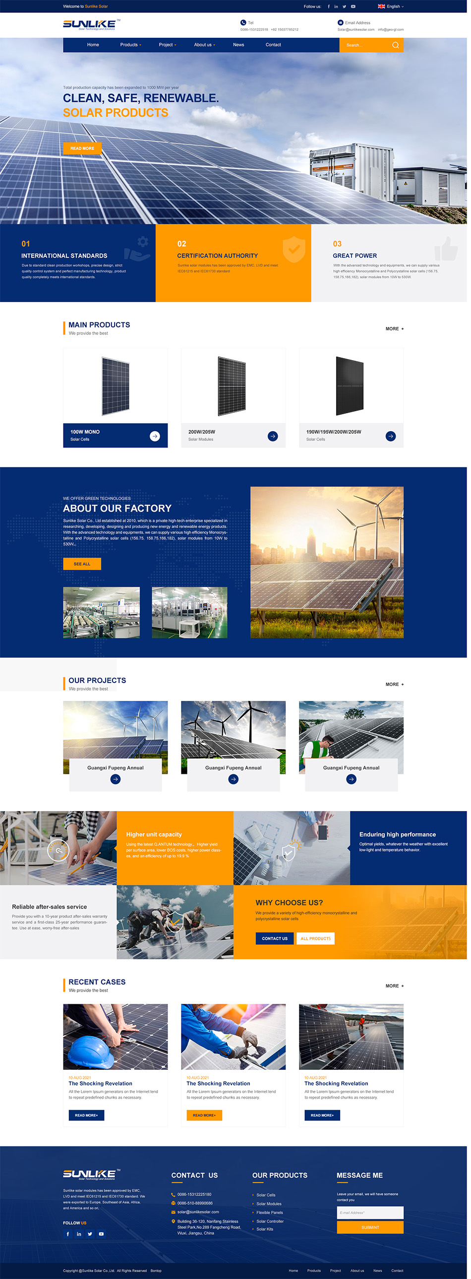 Sunlike Solar外贸网站设计